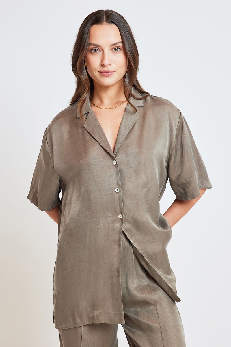 Nude Lucy Seshni Tencel Shirt Chesnut Stylerunner
