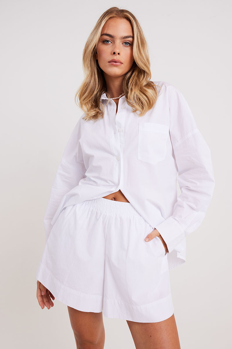 Nude Lucy Cruz Poplin Short White Stylerunner