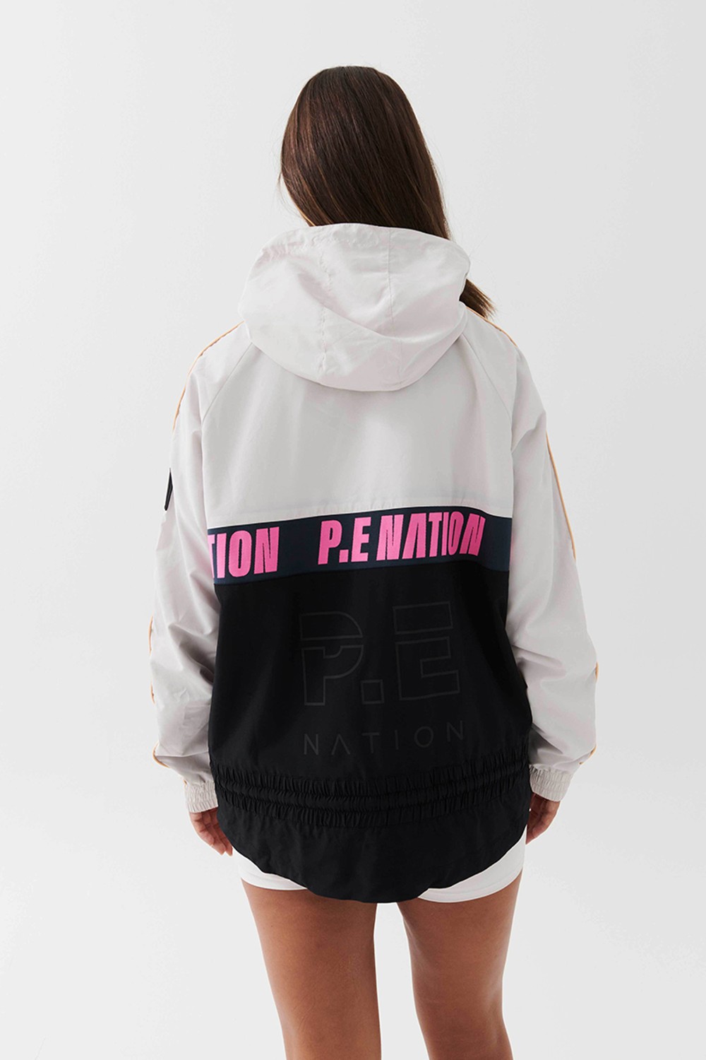 Man down jacket in white sand clearance