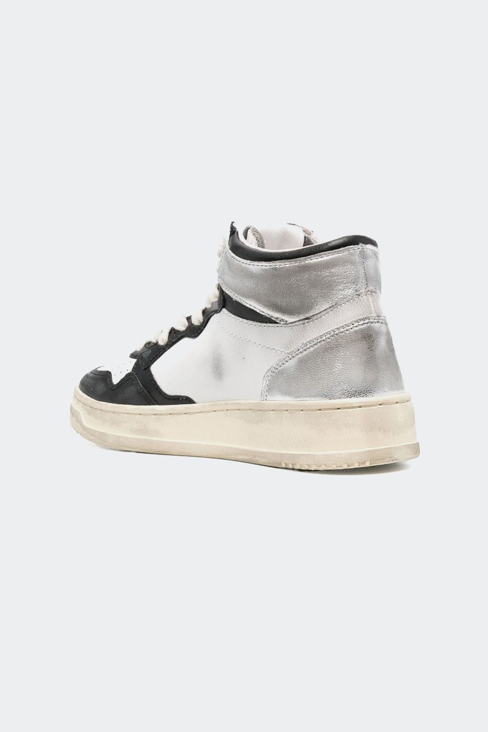 Autry Super Vintage Medalist Mid Wht/Blk/Sil | Stylerunner