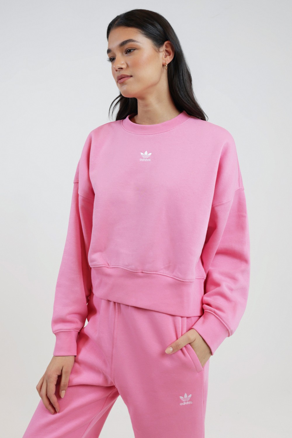 adidas BLISS Stylerunner Adicolor Sweatshirt PINK | Originals Fleece Essentials