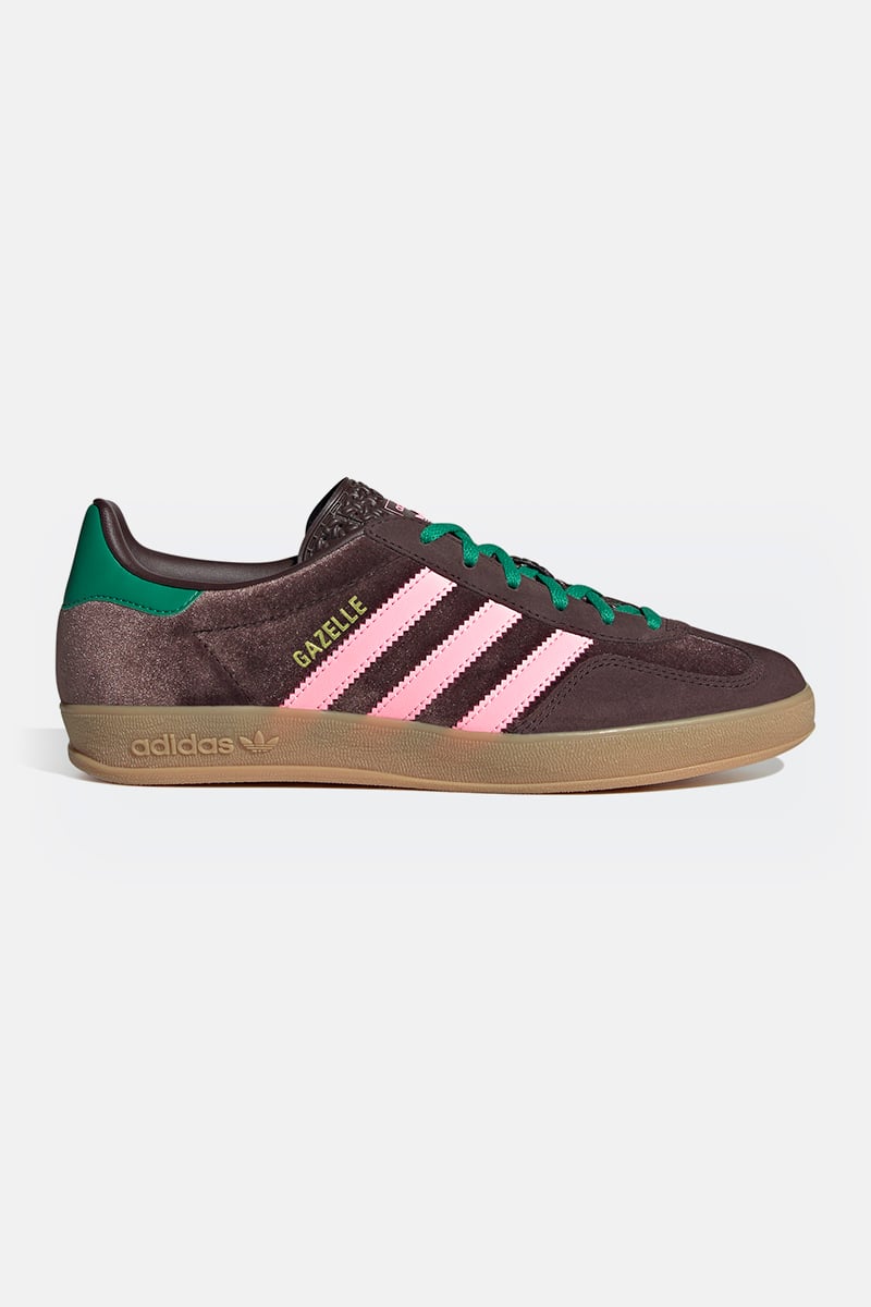 adidas Originals Gazelle Indoor Dark Brown/Glow Pink/Court Green
