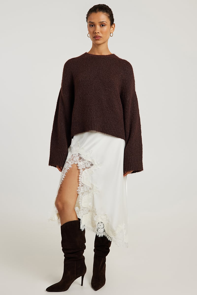 ODE Scottie Lace Skirt Ivory | Stylerunner