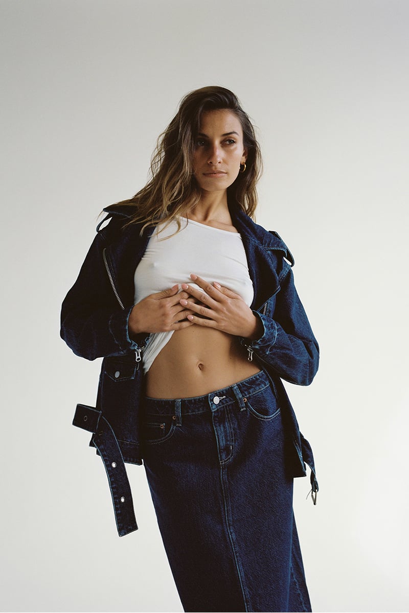 Lee Signature Oversized Biker Jacket Blue | Stylerunner