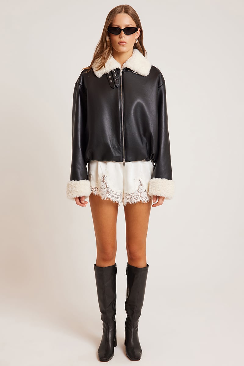 Ena Pelly Penny Leather Jacket Black | Stylerunner Ena Pelly Penny Leather Jacket Black | Stylerunner