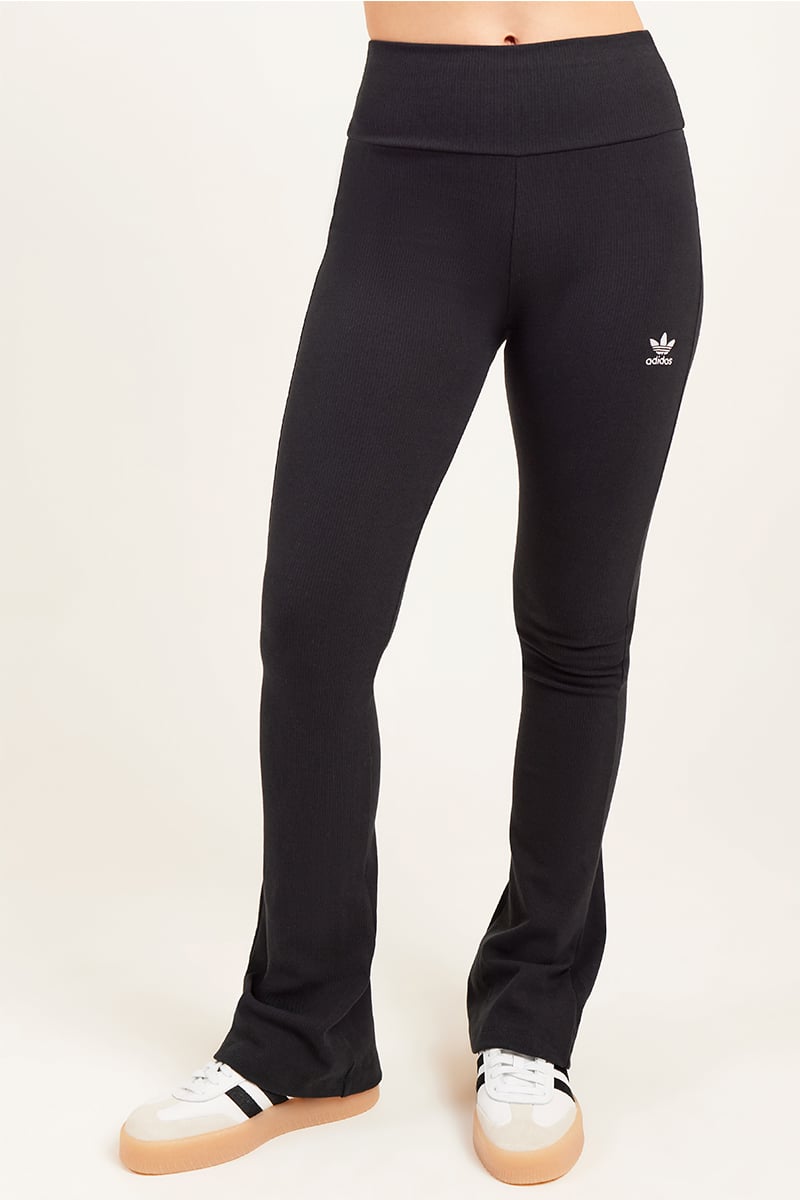 adidas Originals Essentials Rib Flared Pants Black Stylerunner
