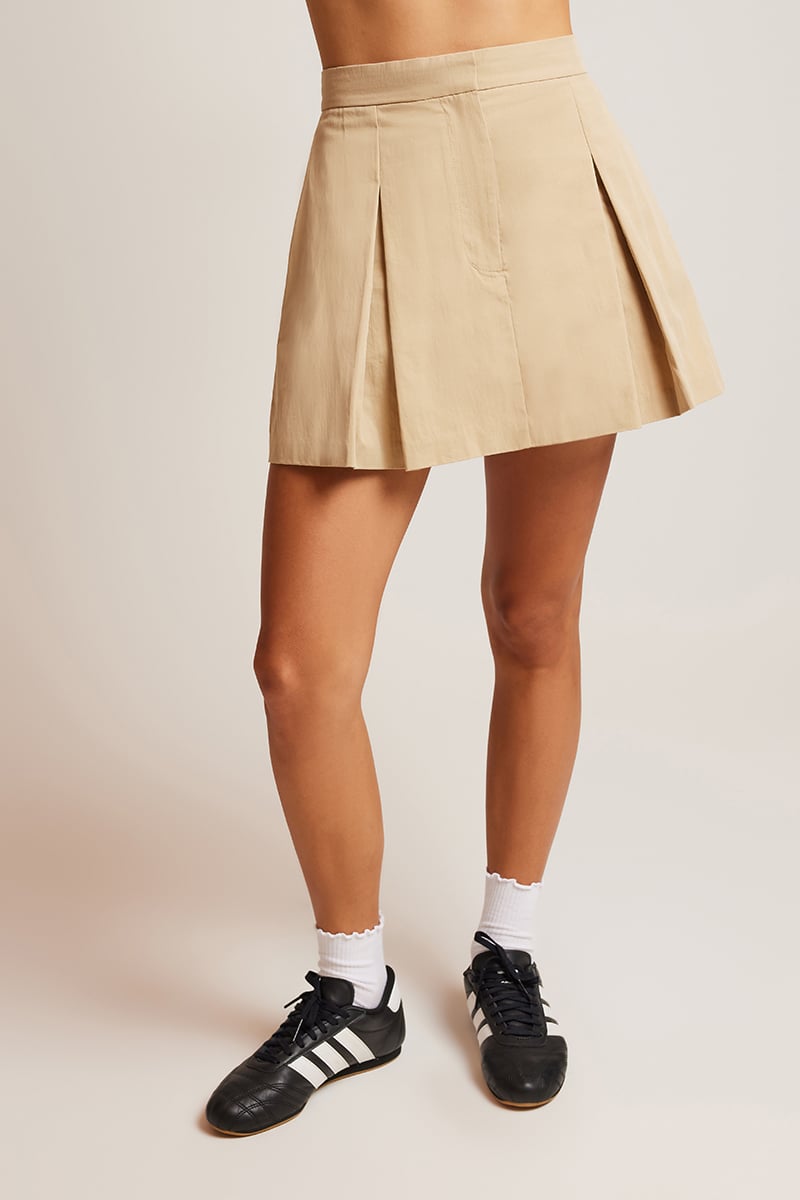 ODE Paloma Pleated Skirt Caffe | Stylerunner