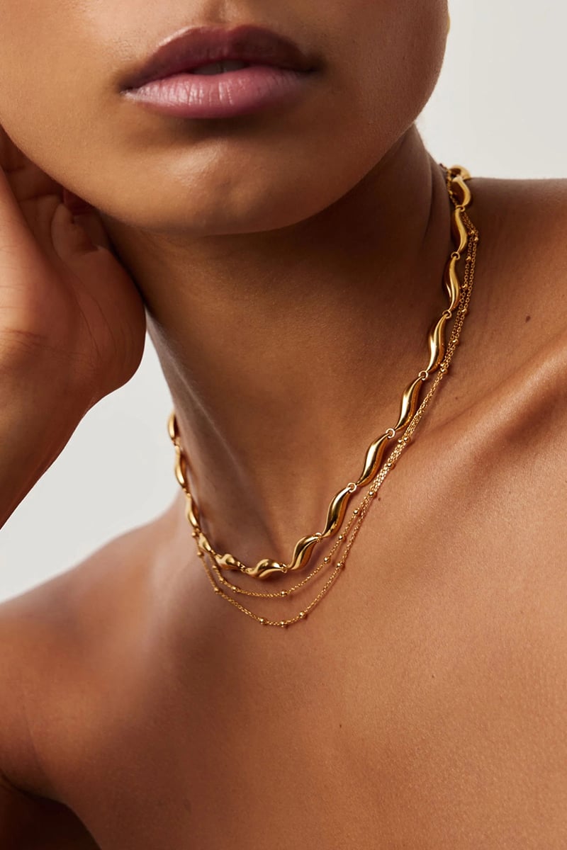 Missoma Savi Signature Link Chain Necklace Gold | Stylerunner
