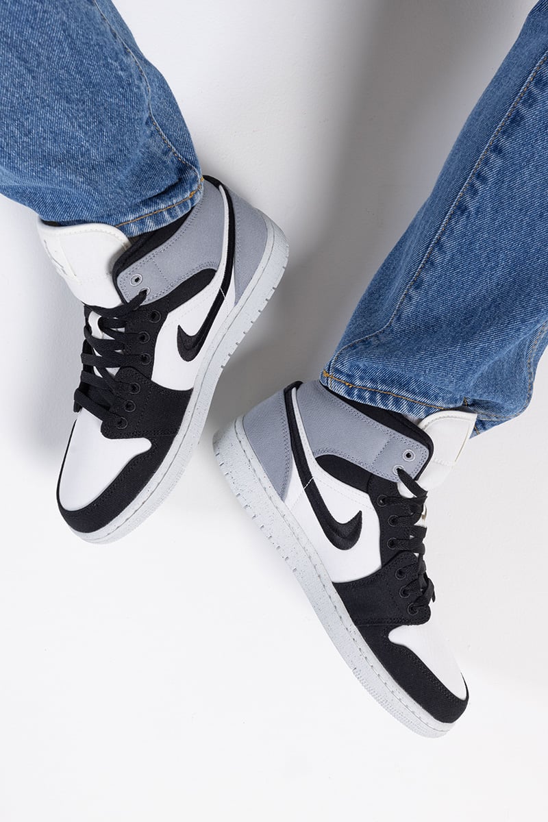 Foot Aj1 Black White Grey Nike Air Jordan Mid SE Air Jordan Mid Se