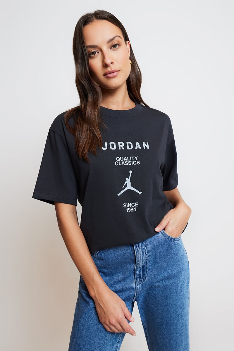 Nike Jordan Girlfriend T-Shirt Off Noir/Sail Stylerunner