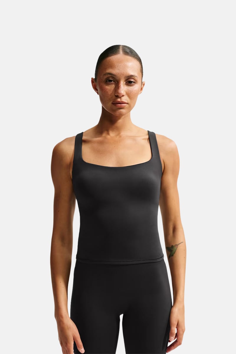 NikeSKIMS Matte Square-Neck Tank Obsidian | Stylerunner