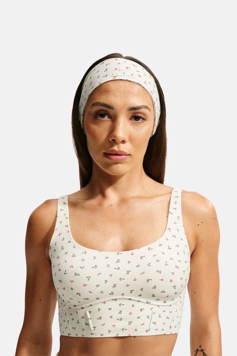 NikeSKIMS Matte Corset Longline Bra Ditsy Print | Stylerunner