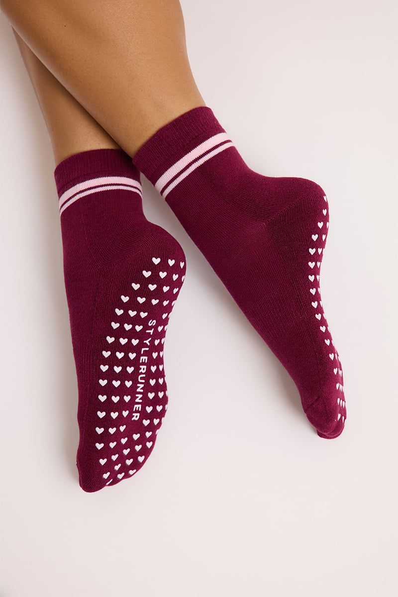 Stylerunner Heart Studio Sock Berry Pink | Stylerunner