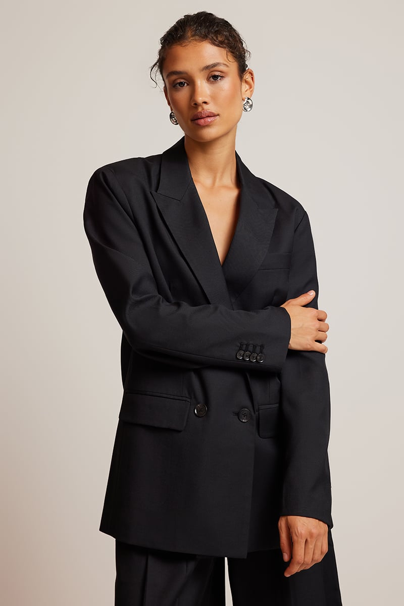 ODE Davey Structured Blazer Onyx | Stylerunner