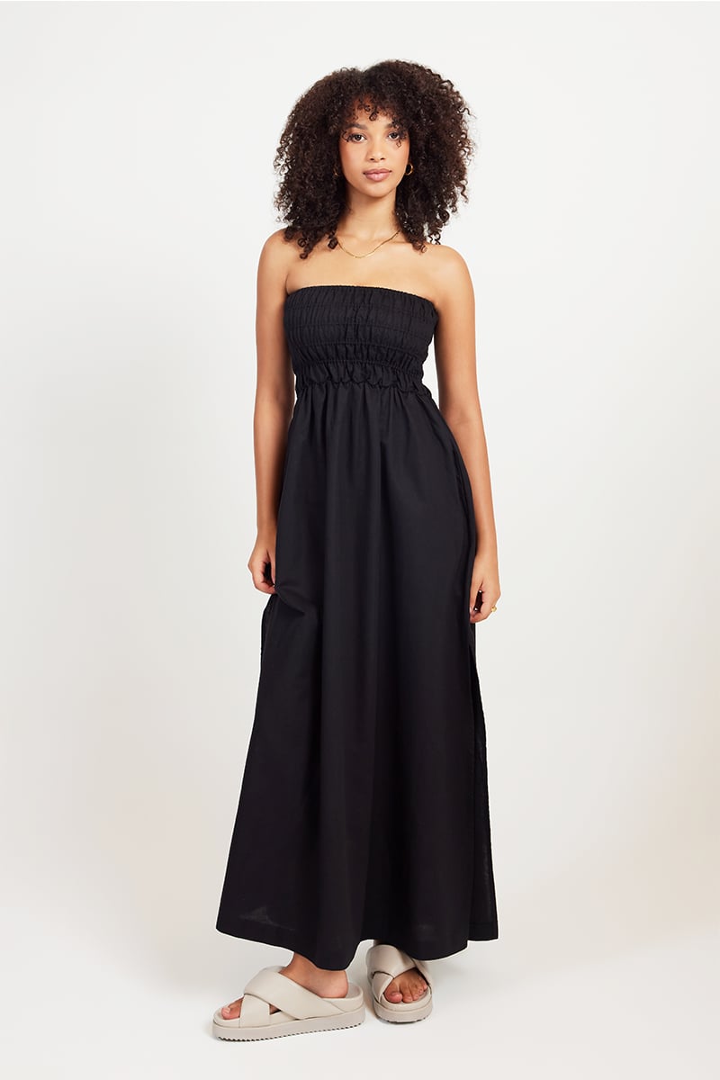princess polly baby blue dress Carmine High Low Dress In Black