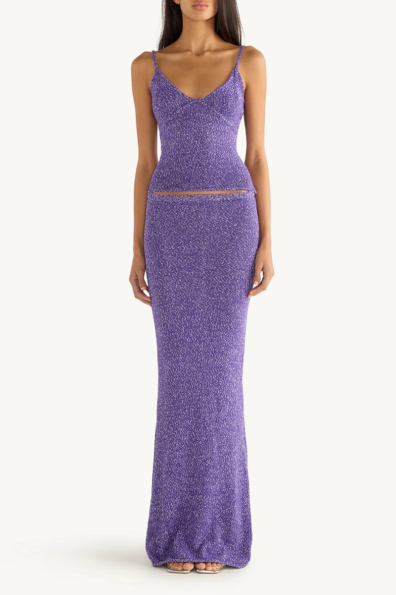 oxford blue colour dress Naomi Fit and Flare Special Occasion Dress in Oxford Blue – Aureva main image 1