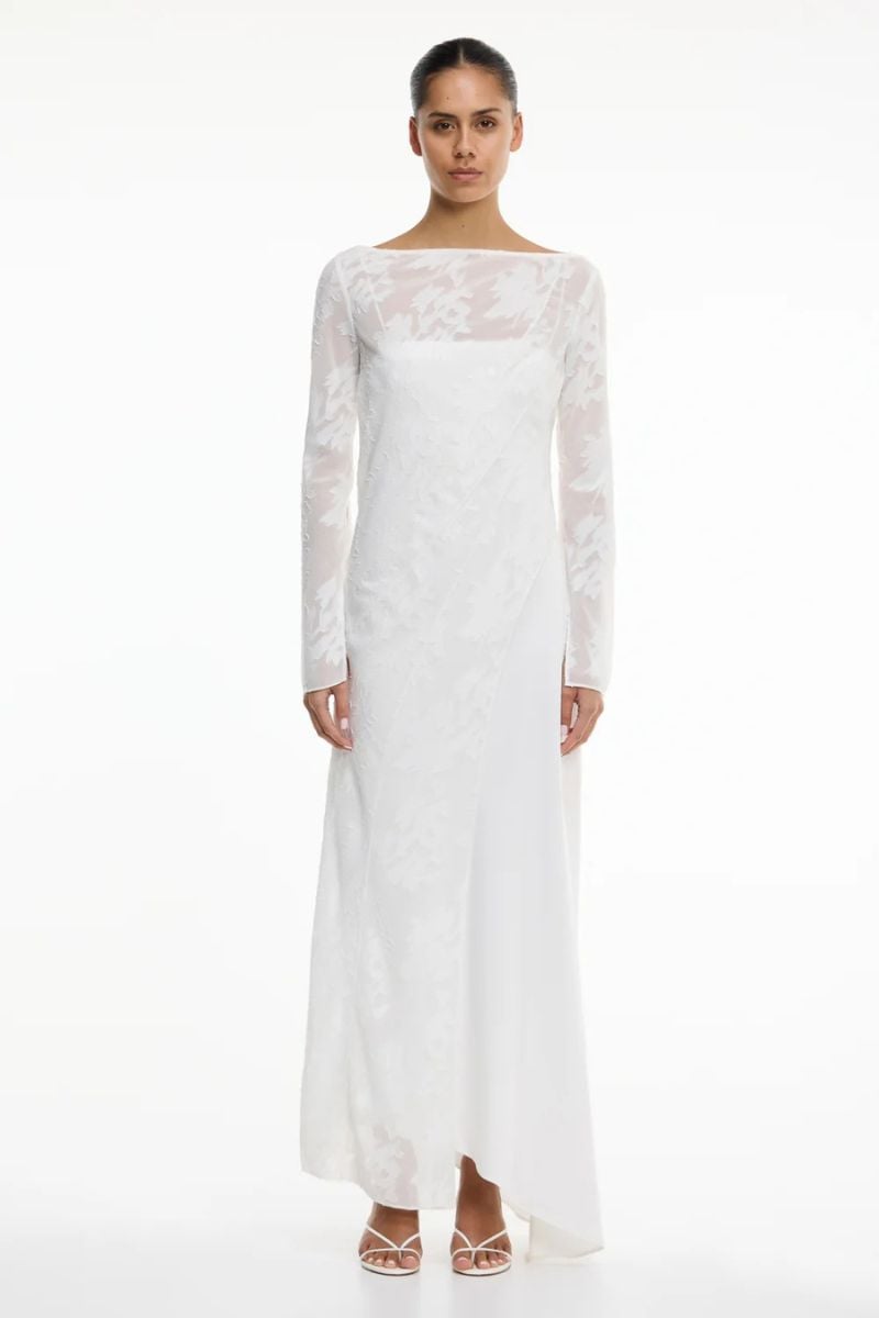 Significant Other Pola Long Sleeve Maxi Dress Ivory | Stylerunner Significant Other Pola Long Sleeve Maxi Dress Ivory | Stylerunner