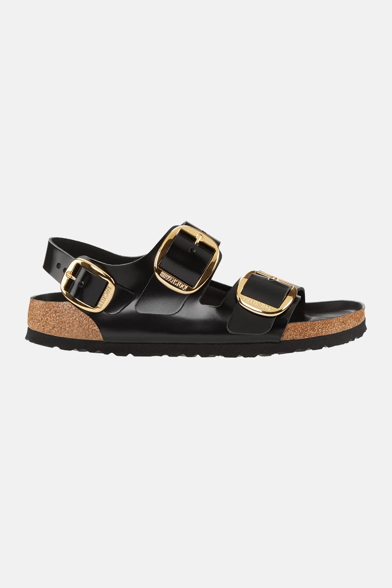 Birkenstock Milano Big Buckle Hex in High Shine High Shine Black