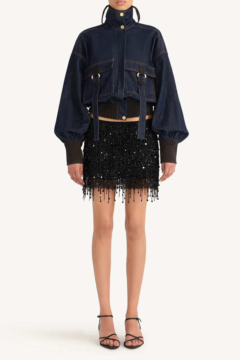 yasmin hand beaded mini dress Yasmin Hand Beaded Mini Skirt – Annabel