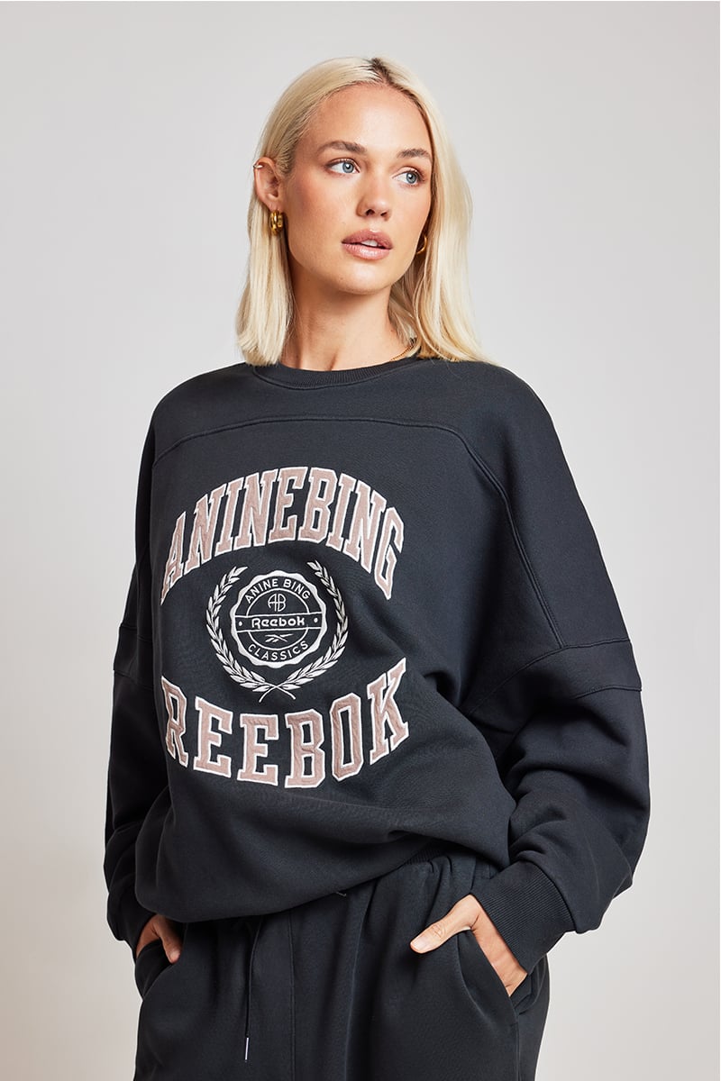 Reebok Reebok x ANINE BING Oversized Crew Night Black Stylerunner