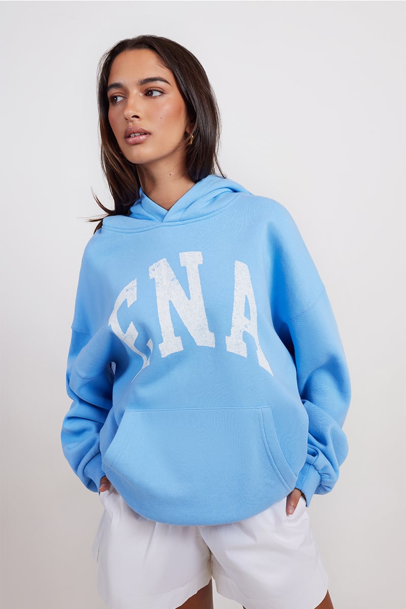 Ena Pelly Harper Oversized Hoodie Cornflower Blue Stylerunner