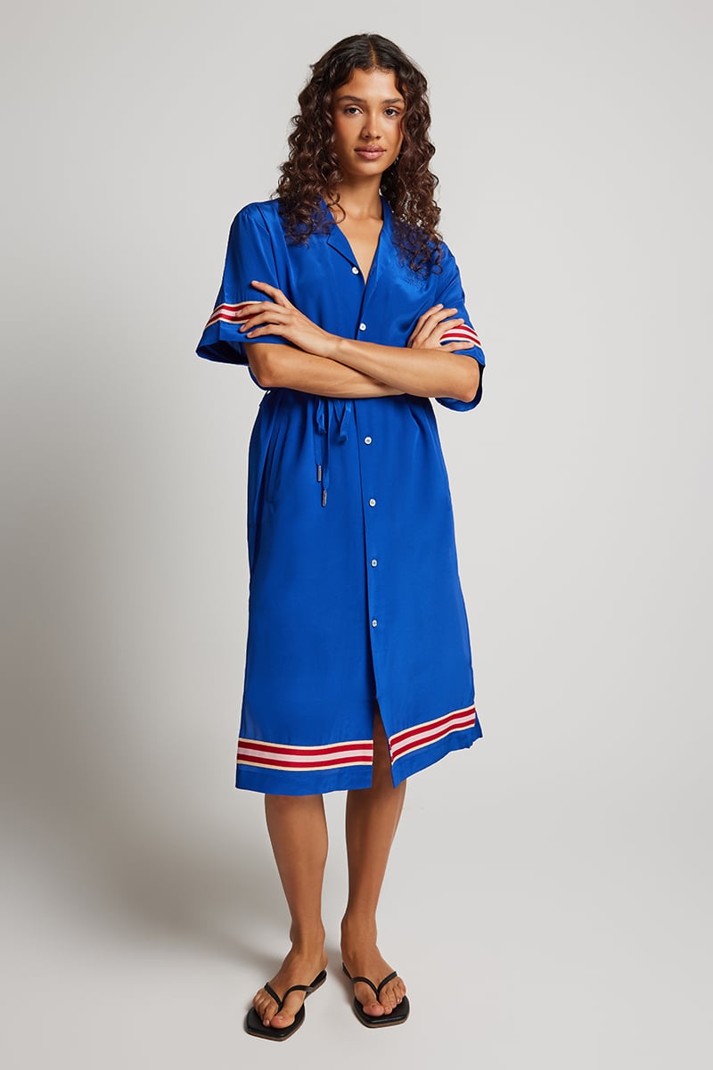 SOMETHING VERY SPECIAL Silk Sicilia Kimono Royal Blue | Stylerunner