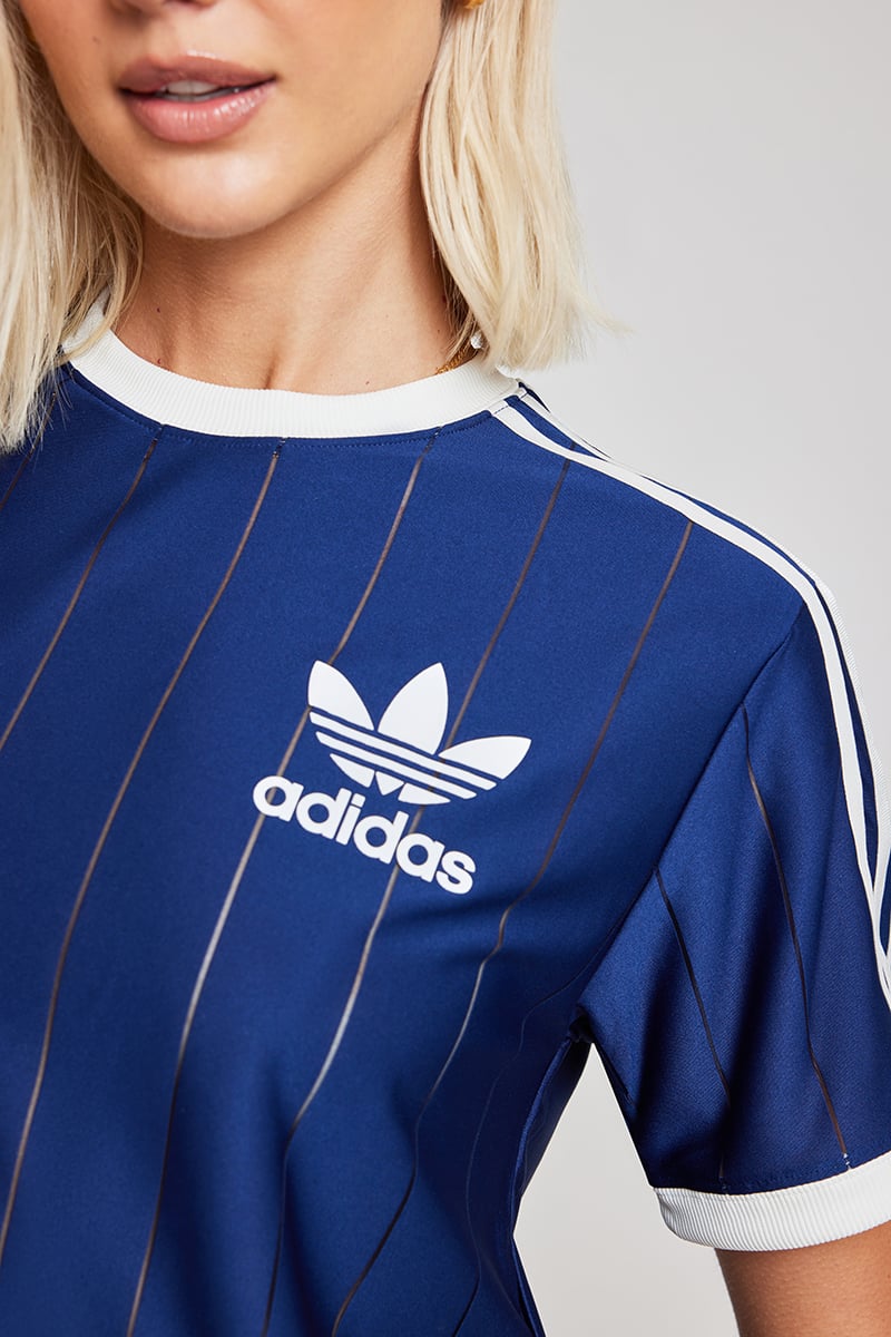 adidas Originals 3 Stripe Tee Dark Blue Stylerunner