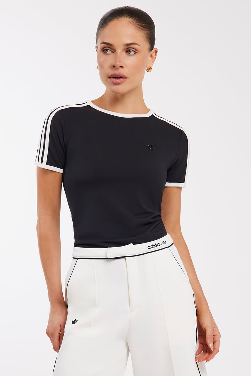adidas Originals Three Stripe Cali Tee Black | Stylerunner