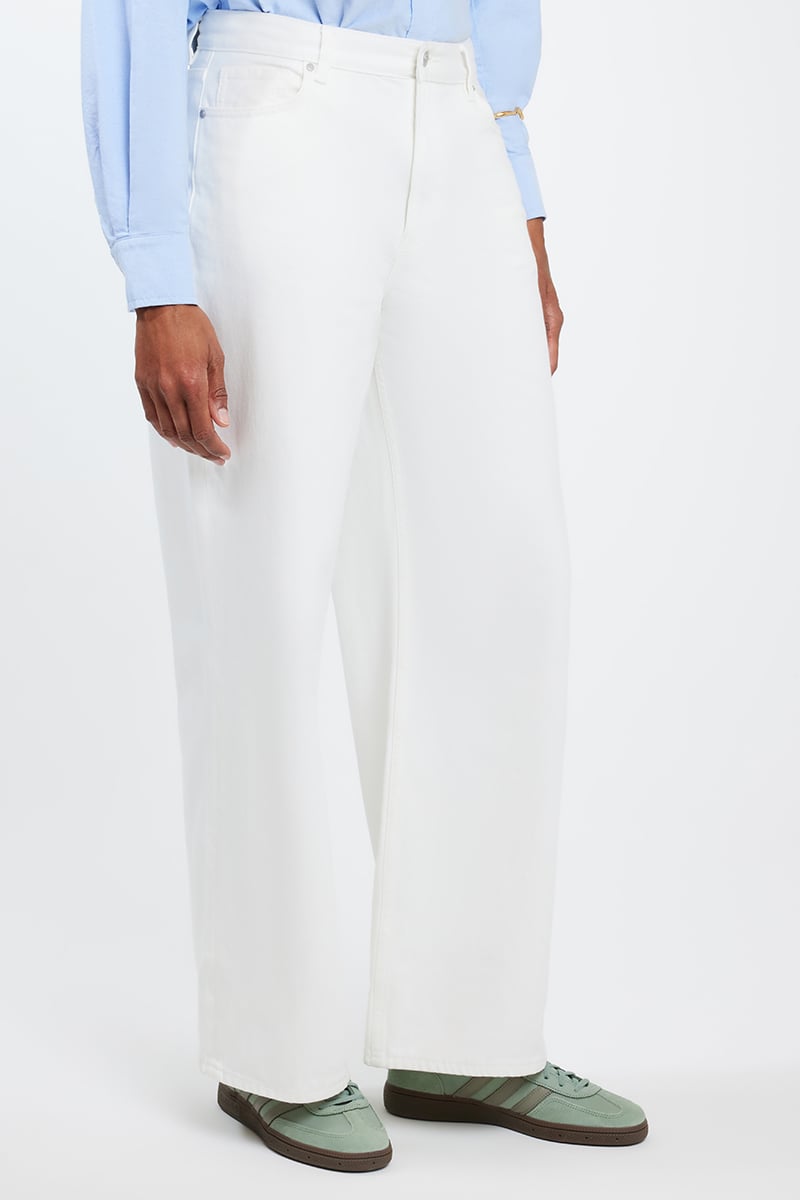 ODE Casey Wide Leg Jean Off White Wash | Stylerunner