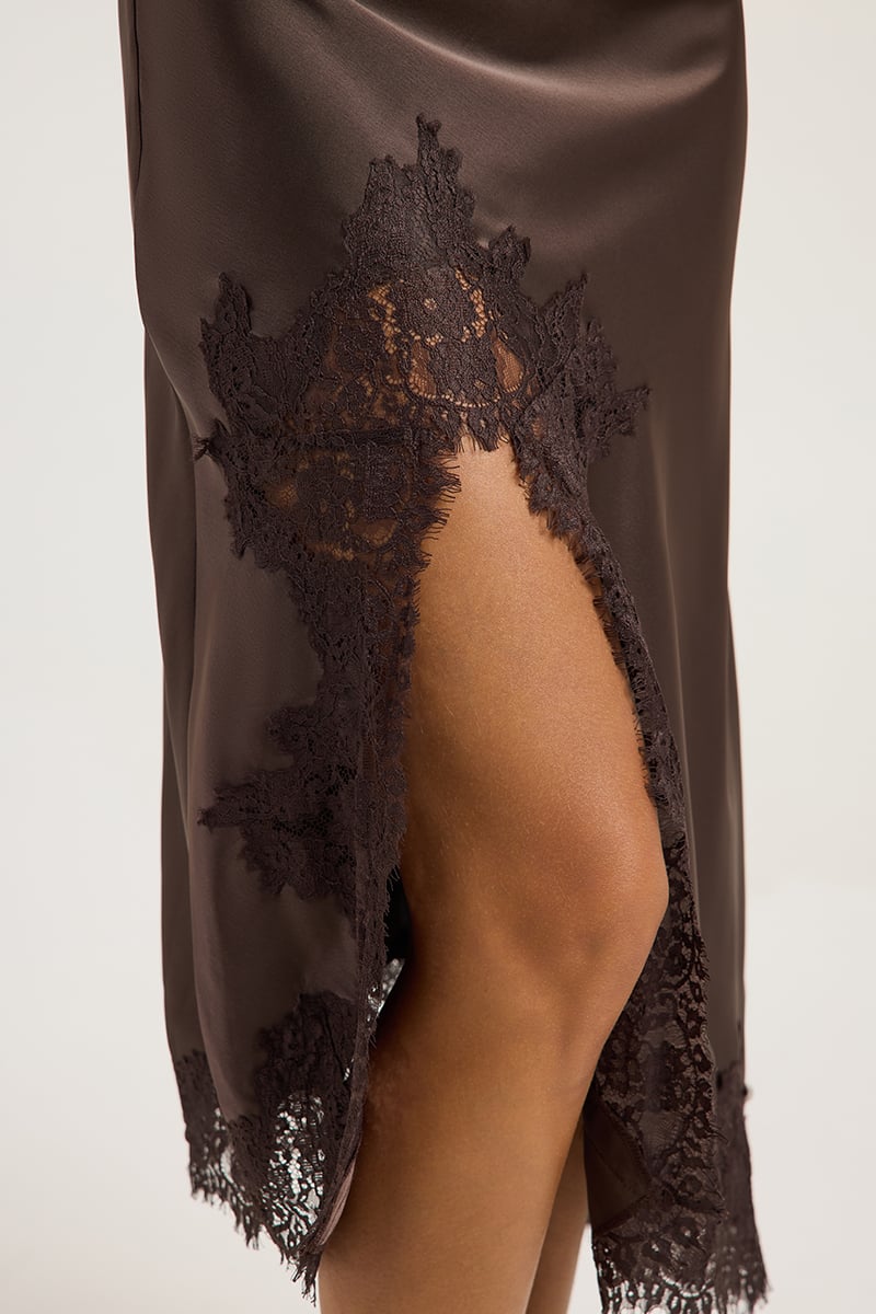 ODE Scottie Lace Skirt Walnut | Stylerunner