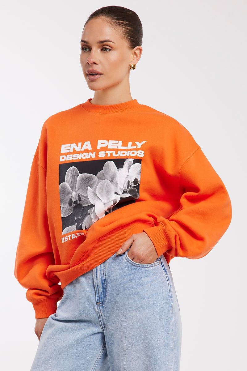 トップス ENNOY BORDER CREW NECK SWEAT Ena Pelly Crew Necks | Women's Crew Neck Sweaters | Stylerunner