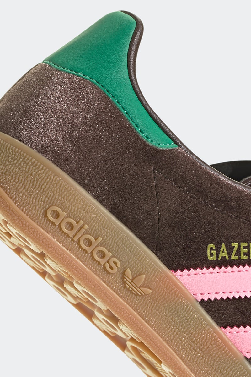 adidas Originals Gazelle Indoor Dark Brown/Glow Pink/Court Green |  Stylerunner