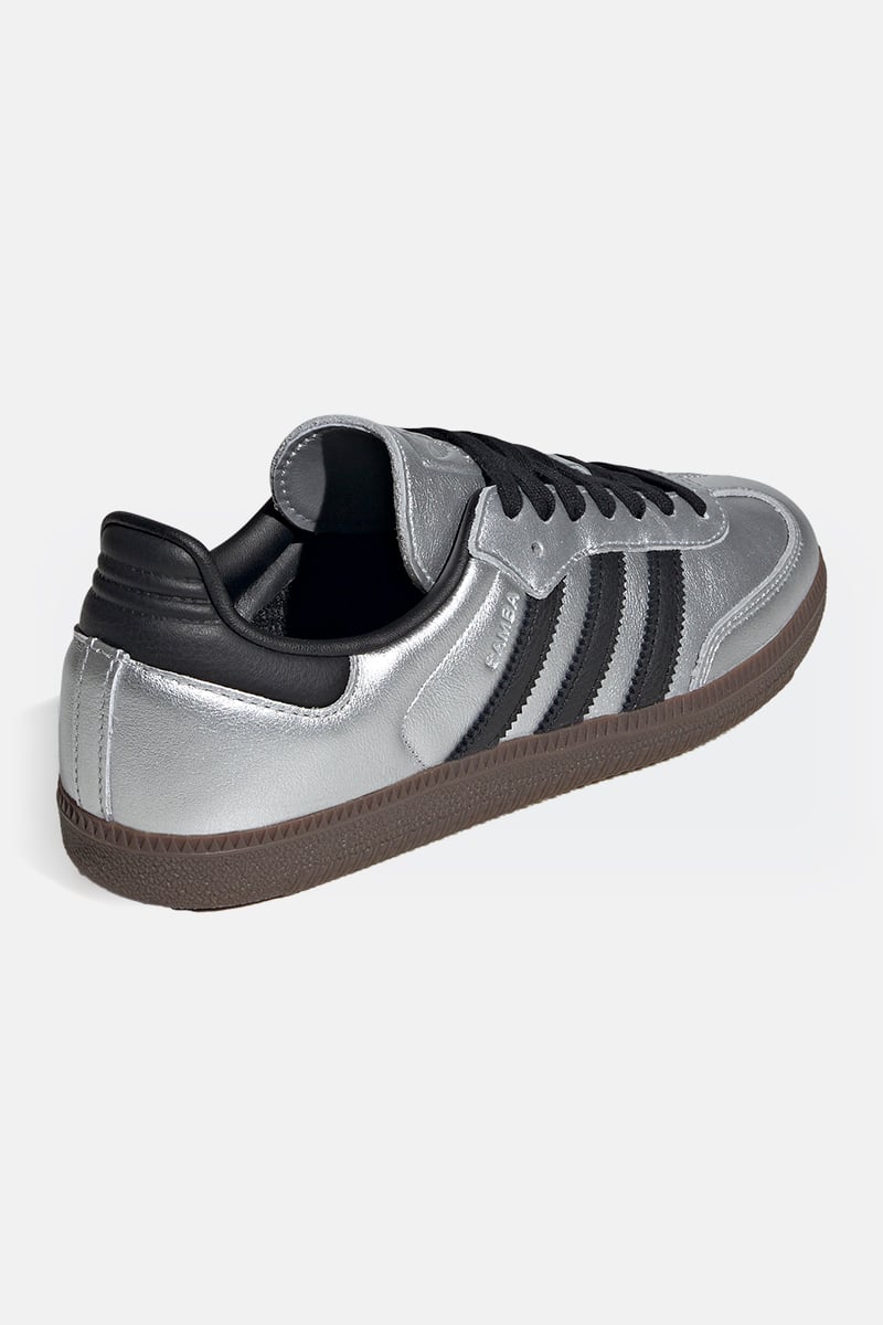 【アディダス】Adidas Samba OG Silver lic Core Black Gum adidas Originals Women's Samba OG 