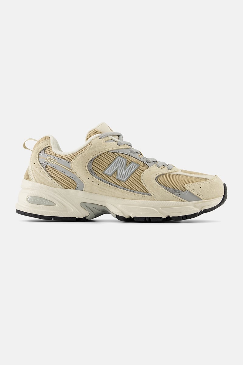 New balance 68 white with blue and yellow chunky trainers shop