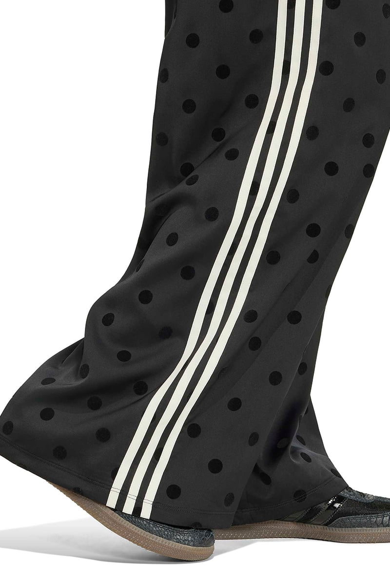 adidas Satin Polka Dots Wide Leg Pant Black | Stylerunner