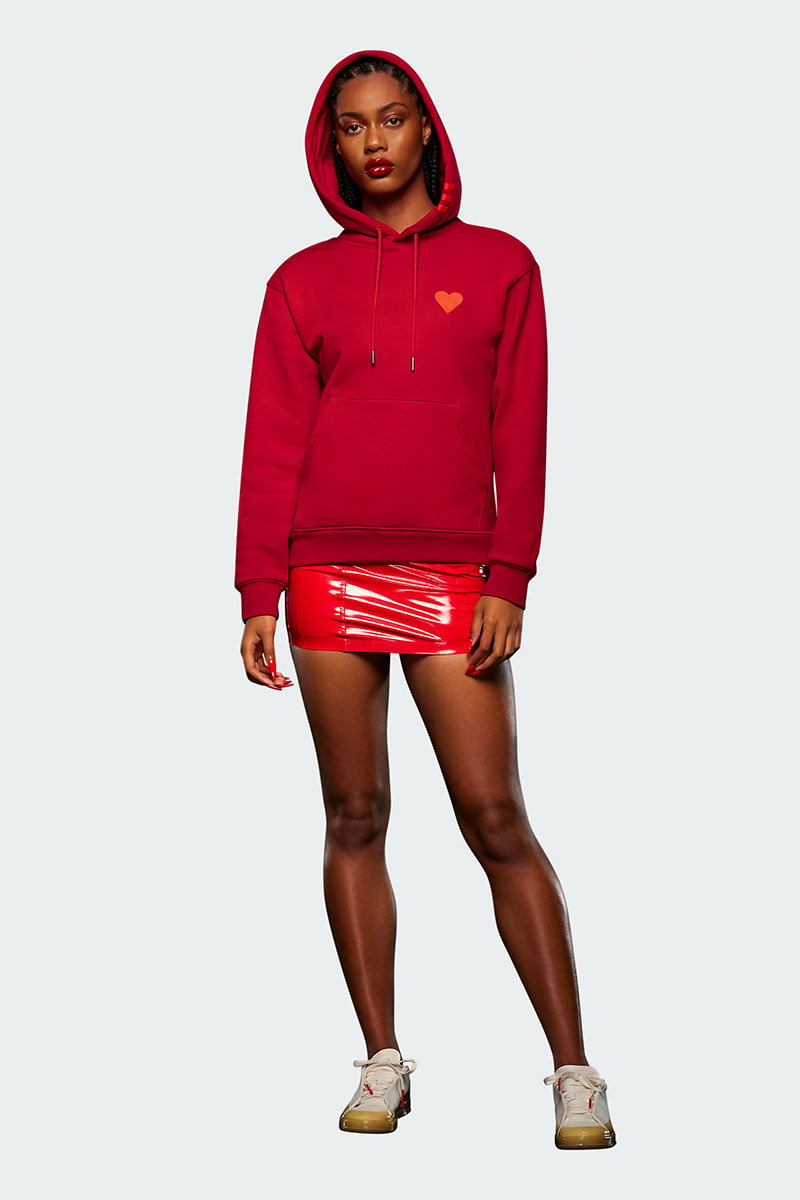 IVY PARK 3 Stripe Hoodie Power Red Stylerunner