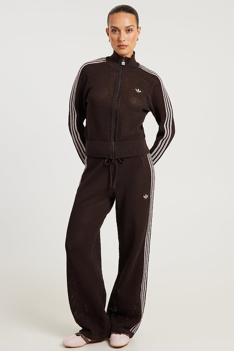 adidas Crochet Track Top Aurora Coffee | Stylerunner