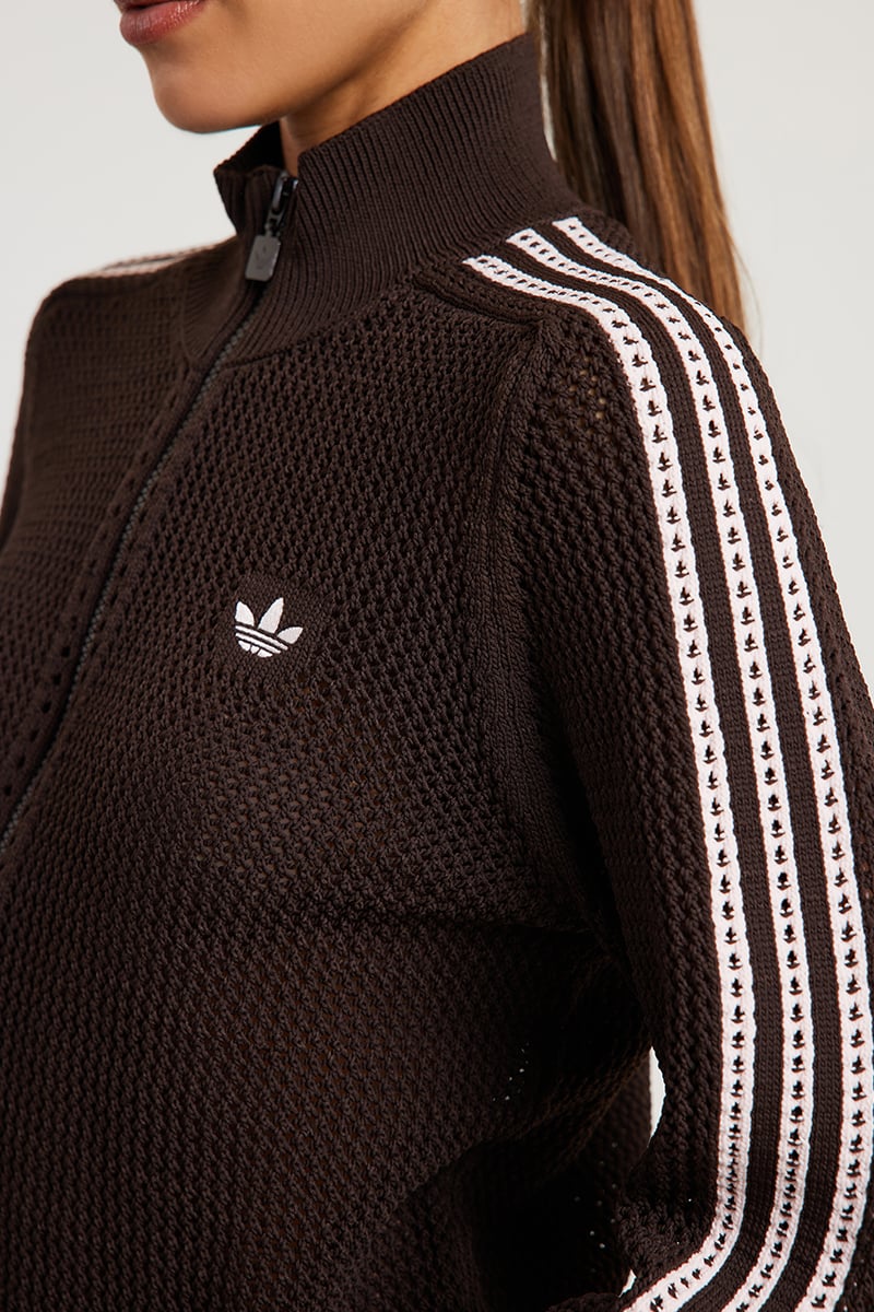 adidas Crochet Track Top Aurora Coffee | Stylerunner