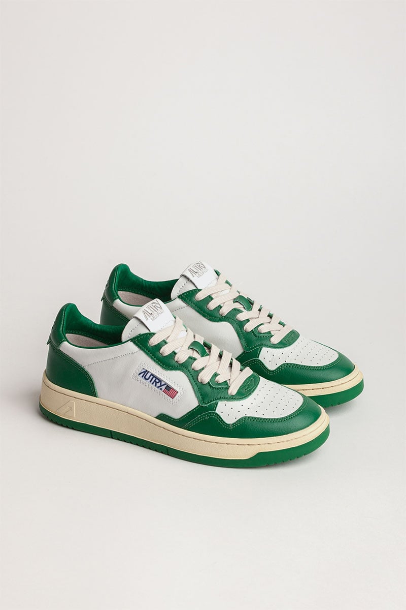 スニーカー AUTRY Medalist sneakers in leather white green AULWWB03 Autry Medalist White/Green | Stylerunner