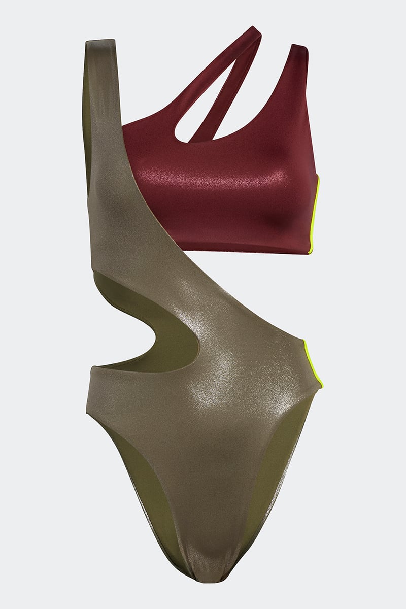 IVY PARK One-Piece Cutout Swimsuit Shadow Red/Dark Khaki