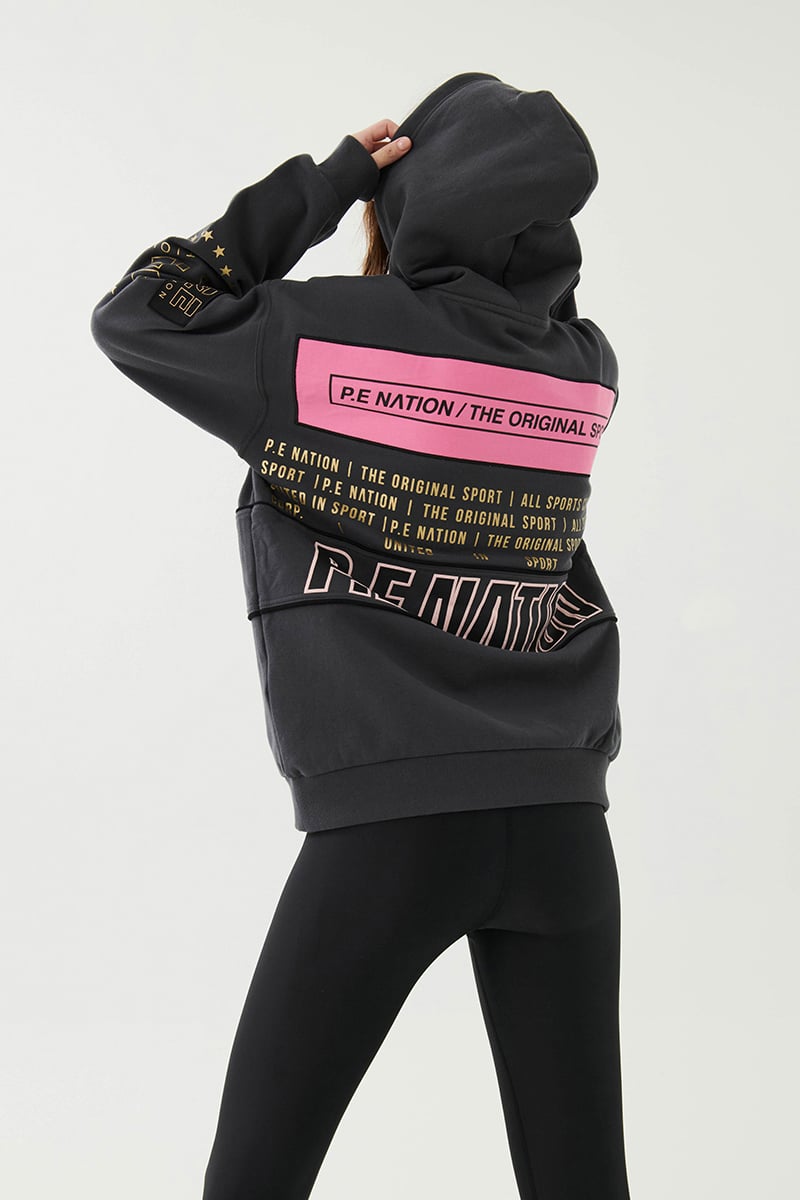 P.E Nation Dimension Hoodie Dark Shadow Stylerunner