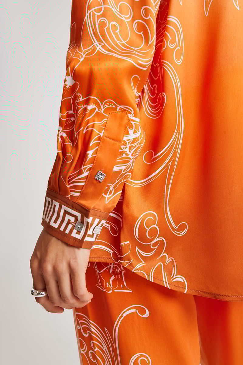 Muma World Blue Orange Long Sleeve Shirt Blue/Orange
