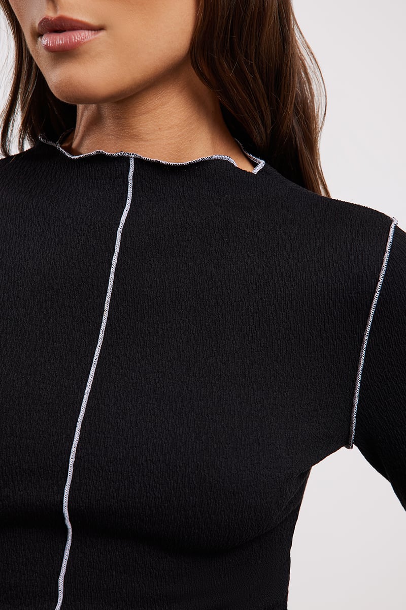 Nude Lucy Xander Long Sleeve Top Black | Stylerunner