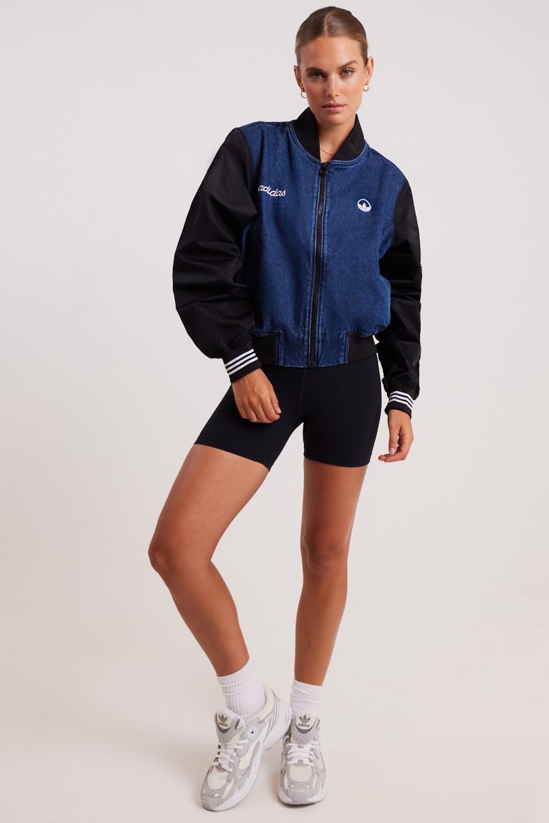 adidas Originals Collegiate Denim Jacket Blue Indigo Denim
