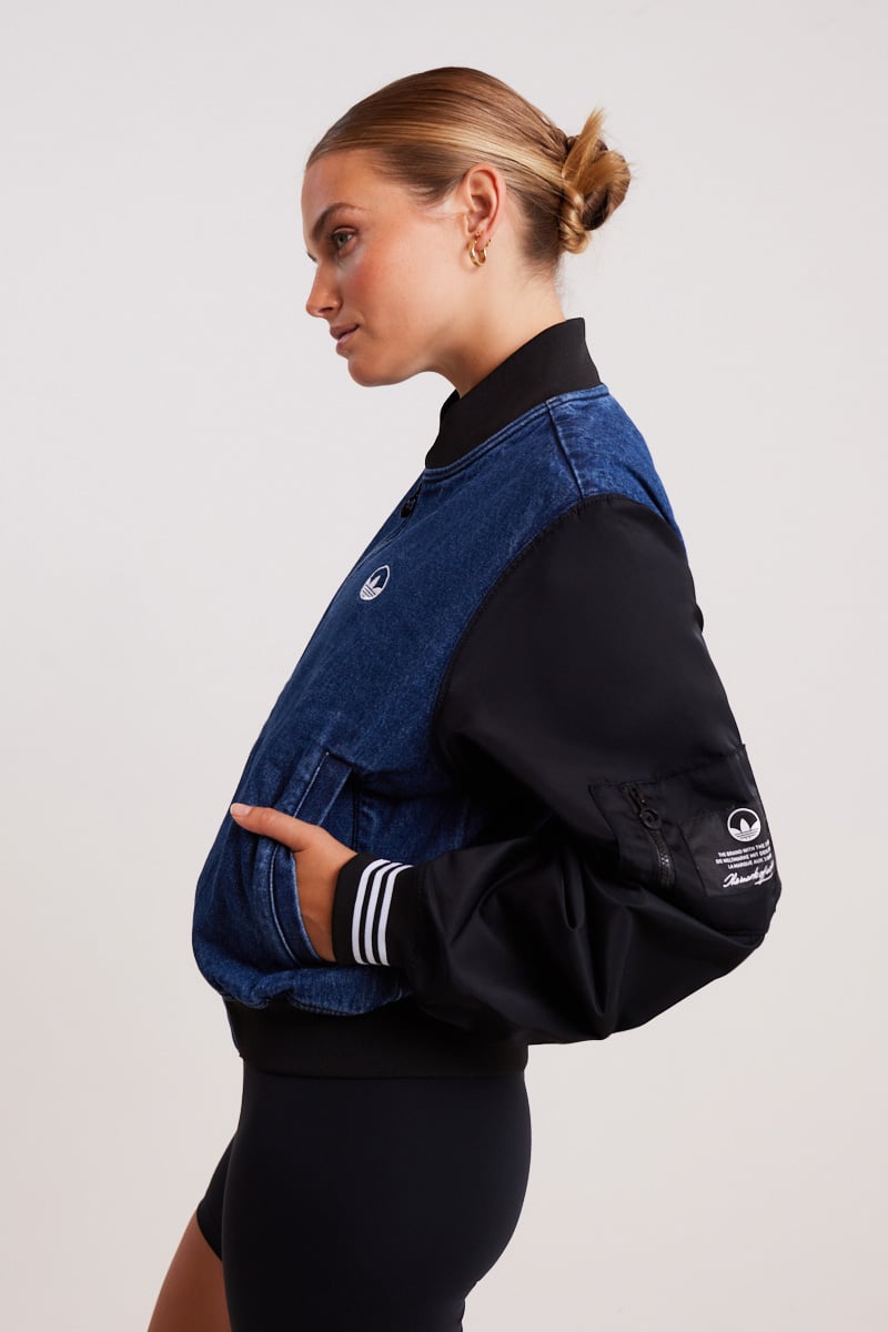 adidas Originals Collegiate Denim Jacket Blue Indigo Denim
