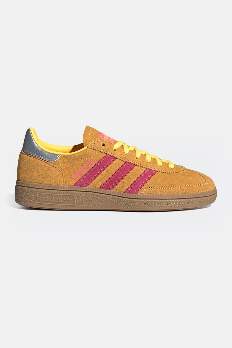 Mustard coloured adidas trainers top