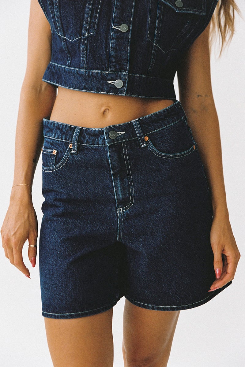 Mid Rise Lee Relaxed Fit Women's Shorts Lee Signature Mid