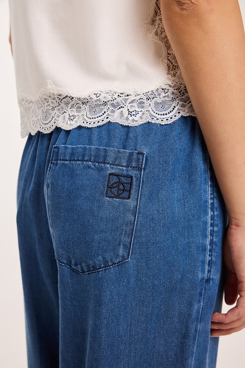 ODE Carter Chambray Pants Mid Denim Wash | Stylerunner