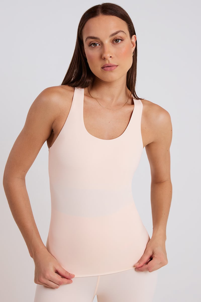 Stylerunner Adaption Fitted Racer Tank Pale Apricot