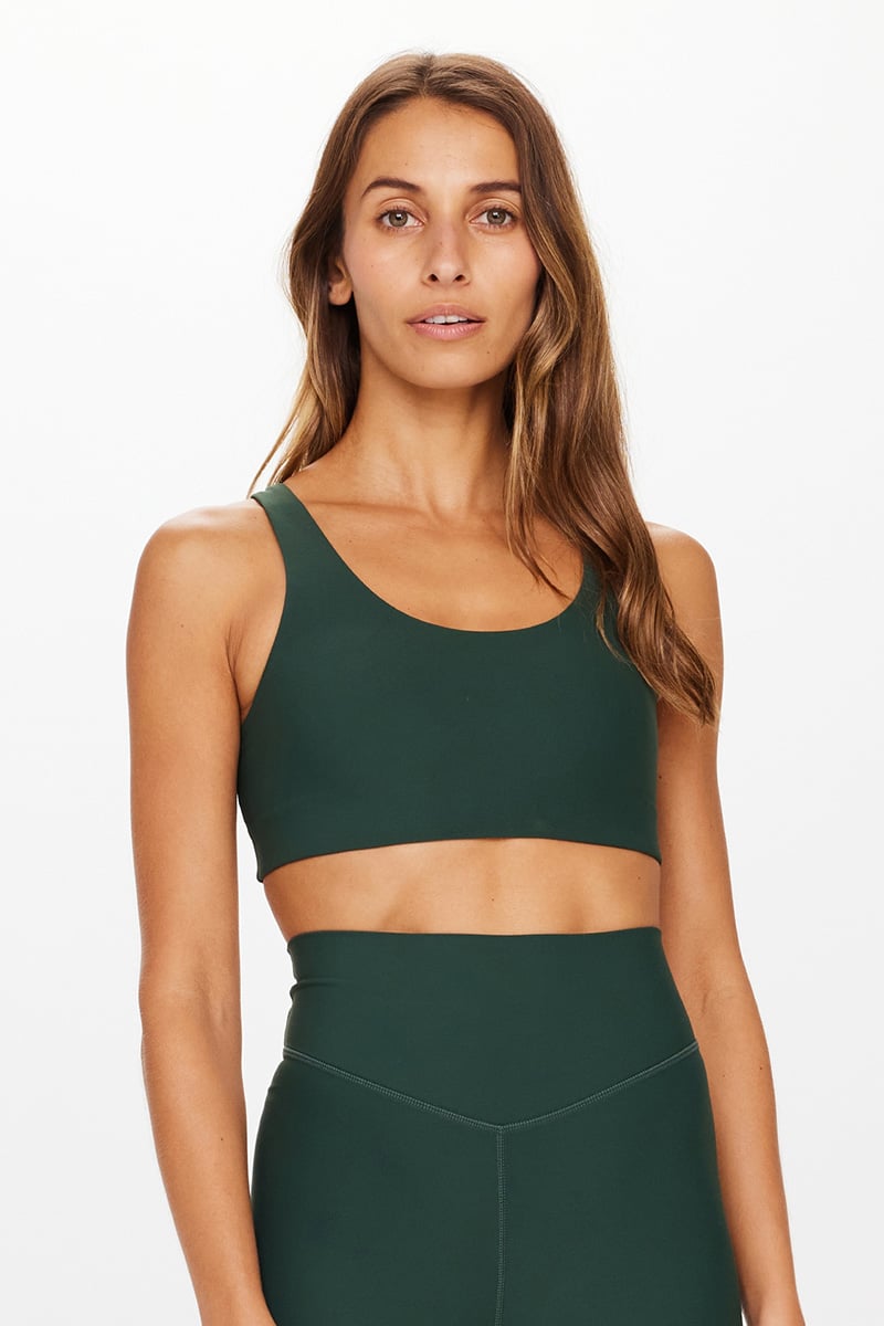 The Upside Peached Jade Bra British Racing Green